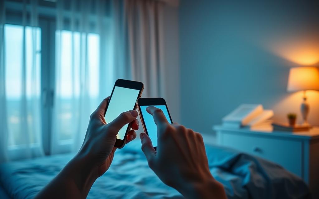 limit blue light exposure